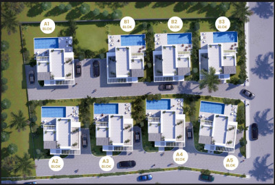 GİRNE/ÇATALKÖYDE PRESTİGE TORUNOĞULLARI PROJESİ YAPIM AŞAMASINDA SATILIK 4+1 VİLLALAR-11