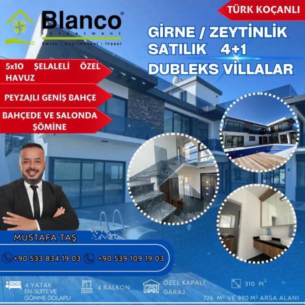 GİRNE/ZEYTİNLİK'TE SATILIK ULTRA LÜKS 4+1 VİLLALAR-2